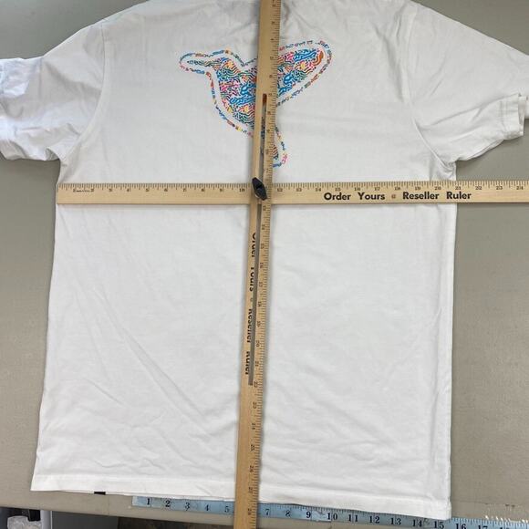 Birddogs T Shirt Mens Large White Bird Graphic Multicolor Neon Short Sleeve - Picture 7 of 9